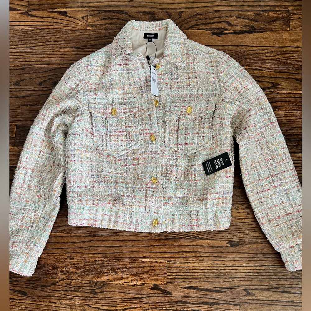Express Tweed & Sequin Jacket - Picture 2 of 10